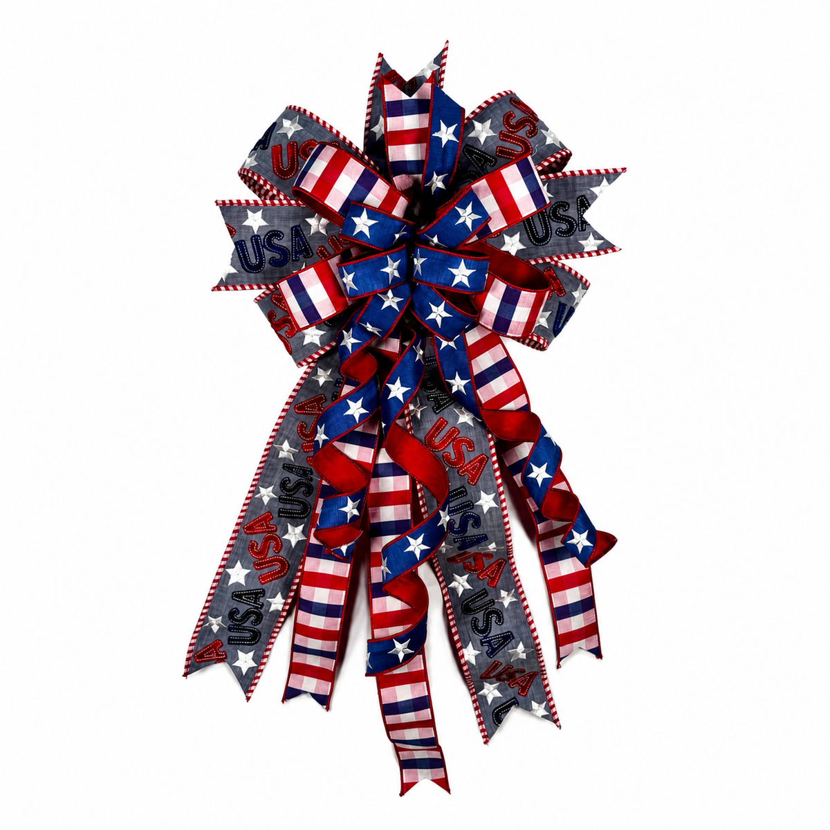 18" X 40" THE ALL AMERICAN DENIM BOW