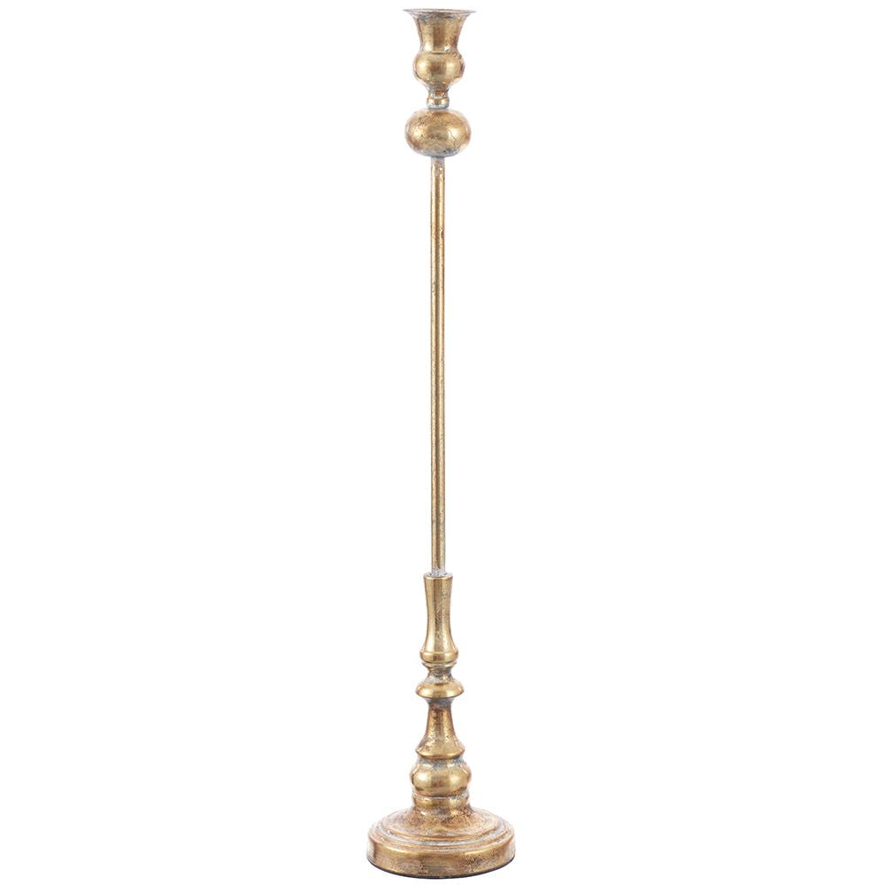 27" METAL TAPER CANDLE HOLDER GO/AT