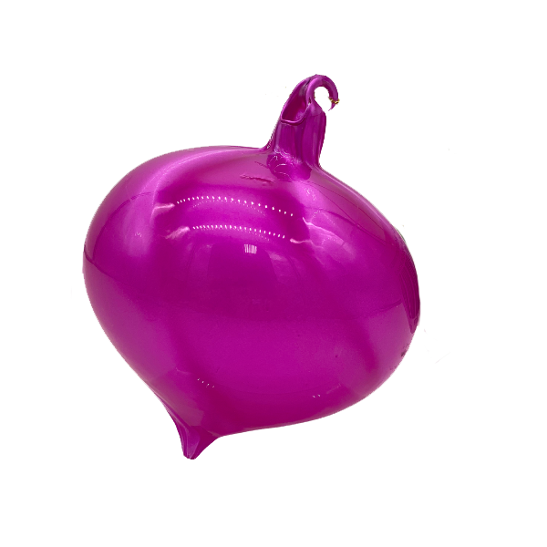 ONION HOT PINK CLEAR ORNAMENT