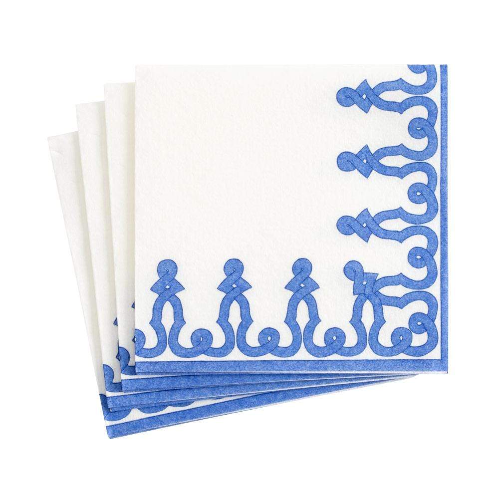 Dessin Passementerie Riviera Blue-P Napkin Airlaid Cocktail-15 In