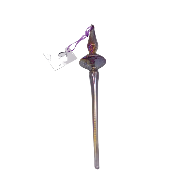 PURPLE GLASS ICICLE ORNAMENT