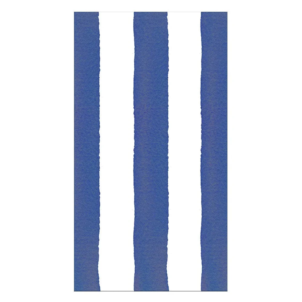 Cafe Stripe Navy Paper Linen Guest Towels - 12 per package