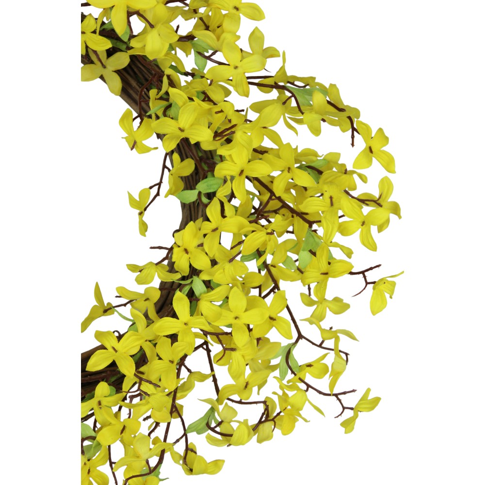 24" FORSYTHIA WREATH-YELLOW