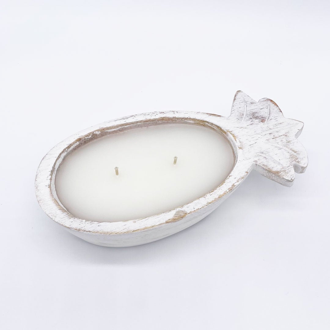 Cape Jasmine - Pineapple Wooden Bowl Candle