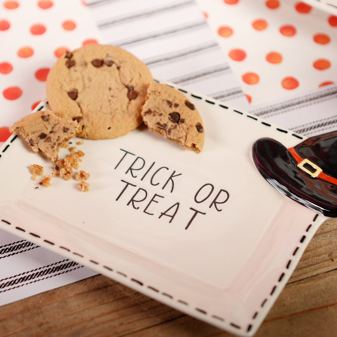 Witch Hat Trick Or Treat Plate