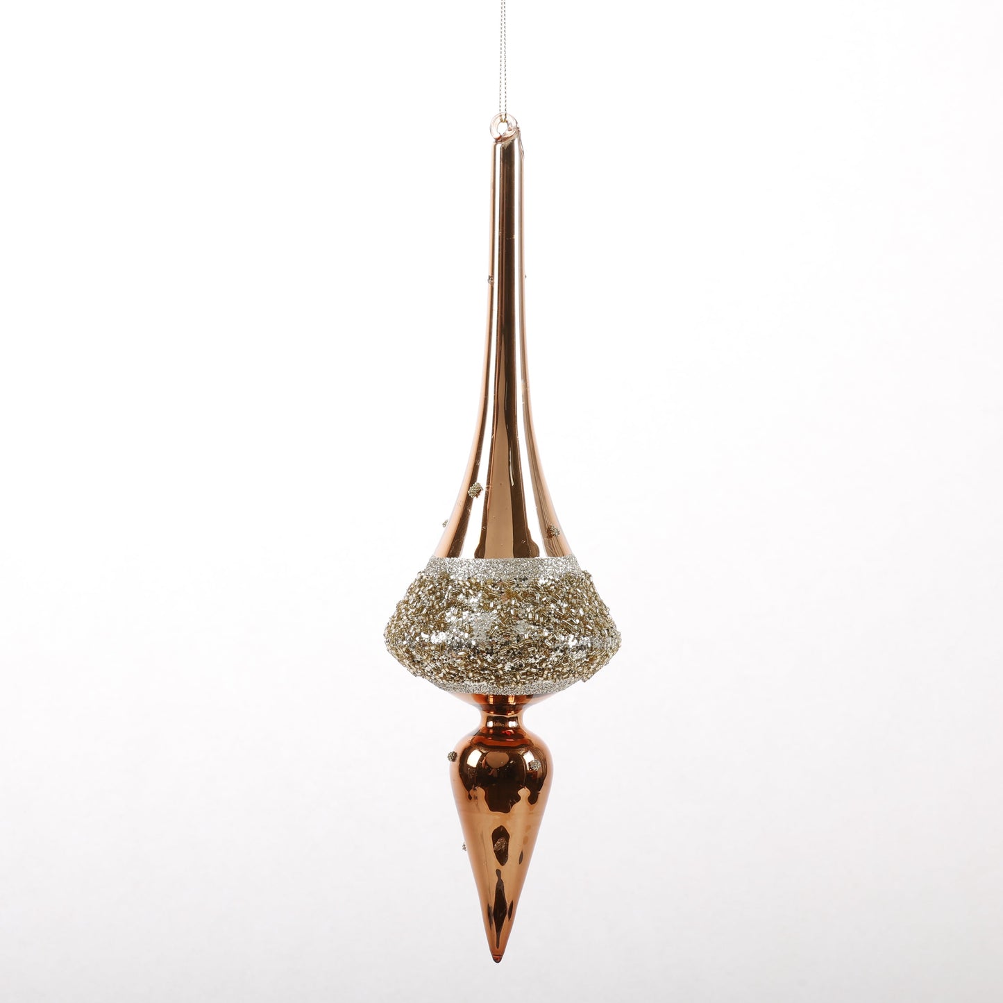 12" GOLD GLASS FINIAL ORN