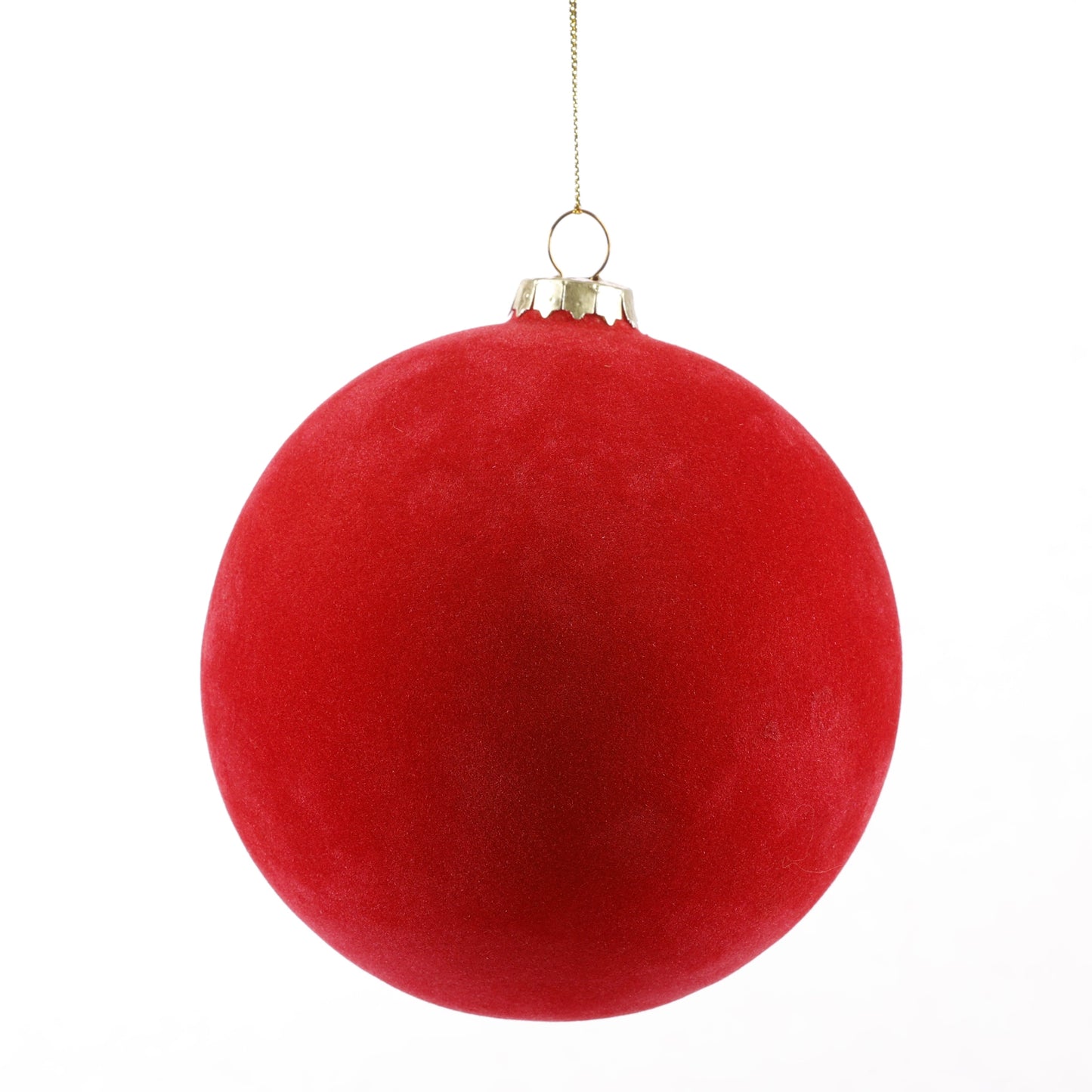 4.5" RED GLASS BALL ORN
