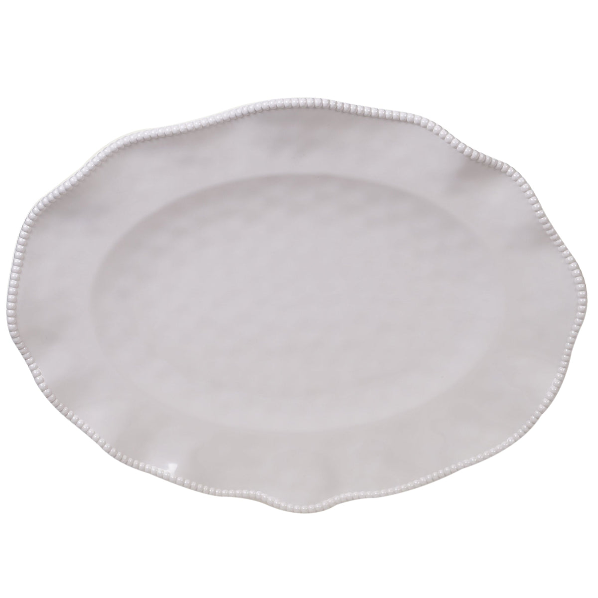 Perlette Cream Oval Platter 18 in x 13.5 in