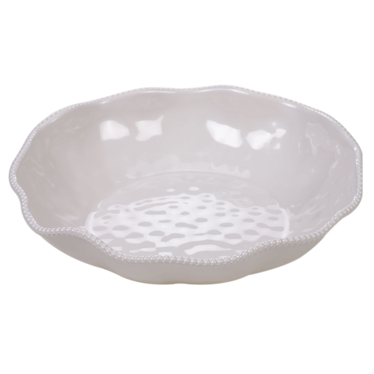 Perlette Cream Large Serving Bowl 13.75 in x 2.75 in