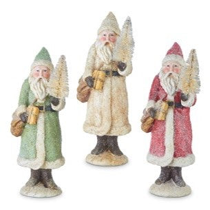 8.5" Glittered Santa RED