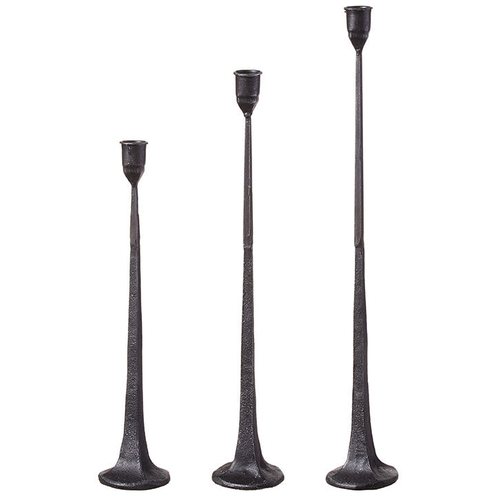 17" Black Metal Candle Stick (MEDIUM)