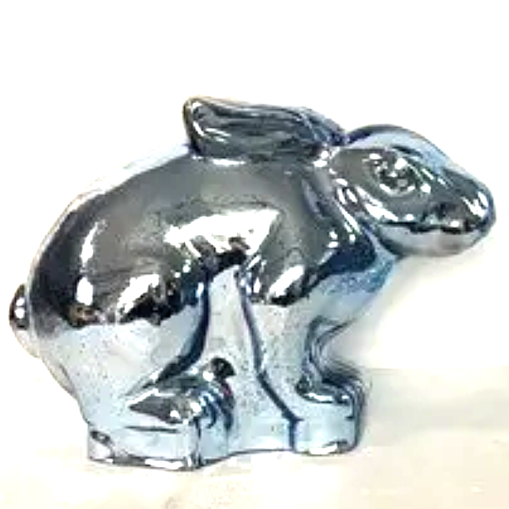 GLASS EASTER BUNNY-L17.5''W8.5''H12'' -