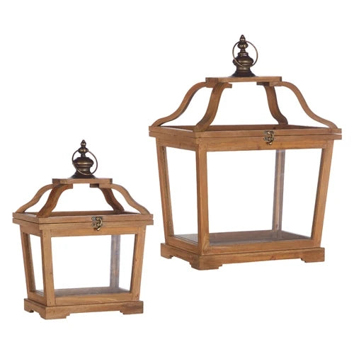 21.5" Lanterns with Finial (LARGE ONLY) 15"L x 11.75"W x 21.5"H