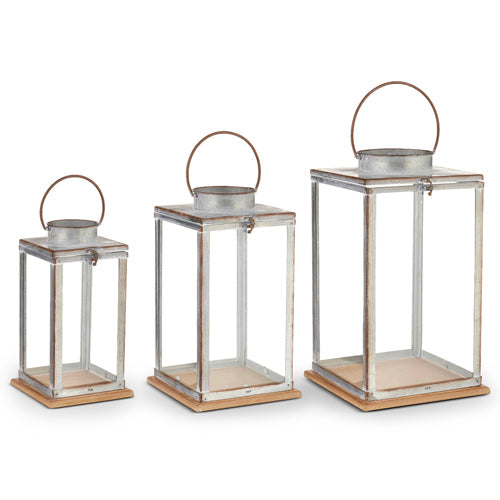 13.75" Galvanized Lantern (MEDIUM ONLY)