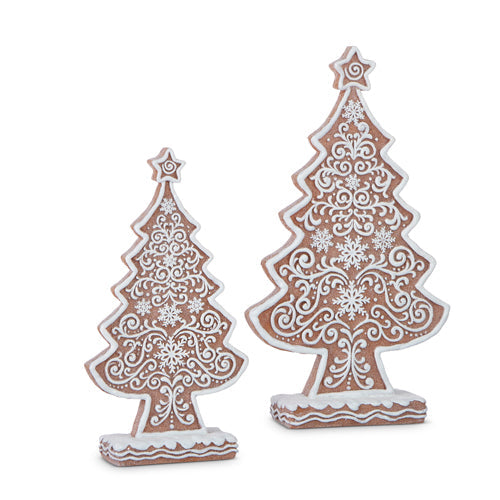 13" Frosted Gingerbread Trees (Large)