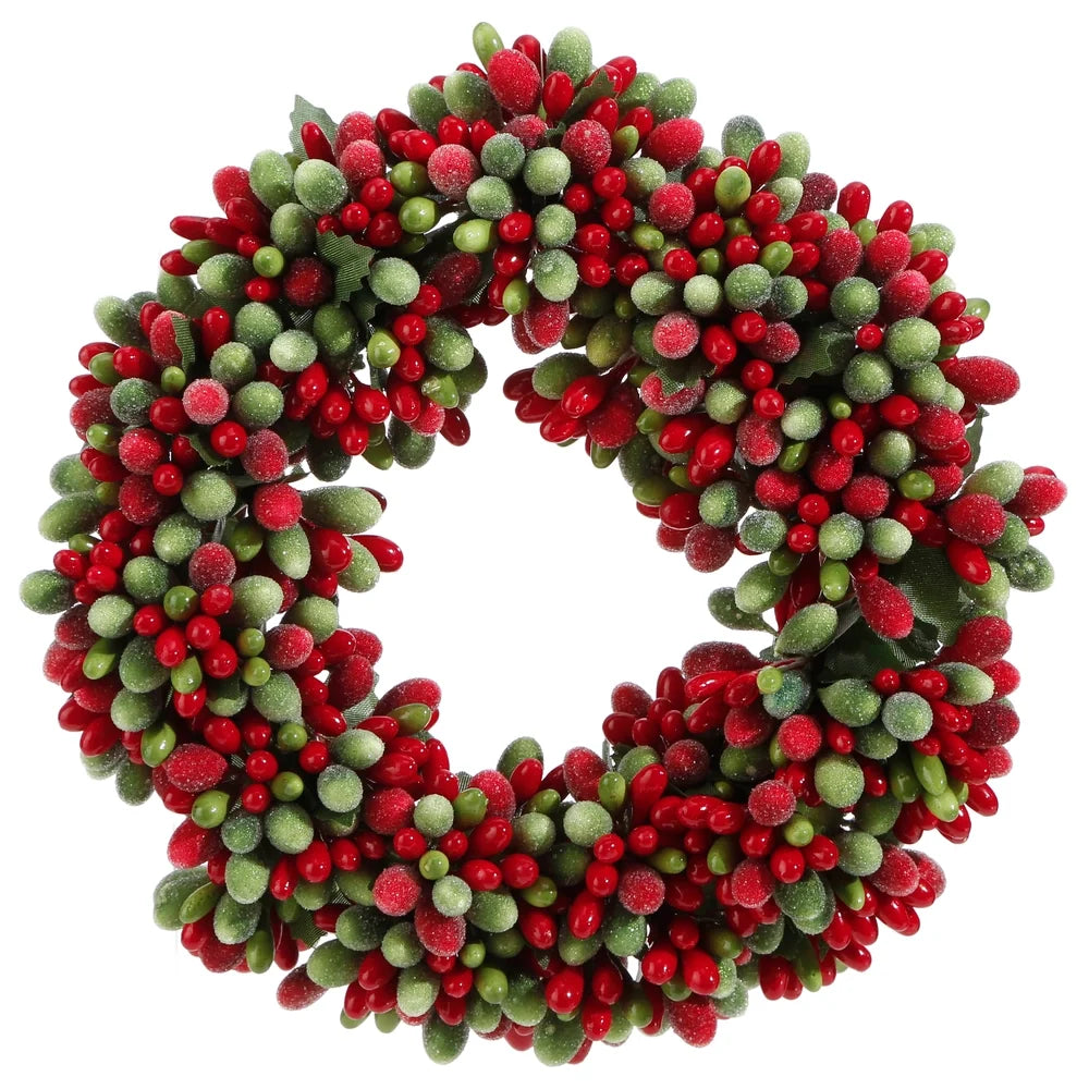 6.5" Beaded Berry Mini Wreath-Candle Ring SHIPS 9/1/2026
