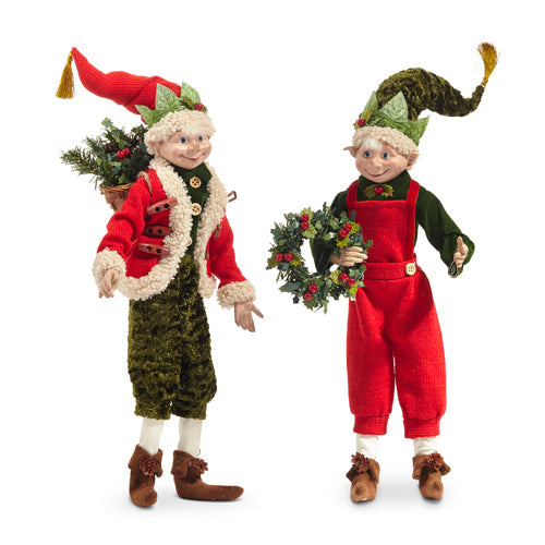 16" Posable Woodland Elf (RED Coat)