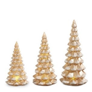 13" Lighted Antiqued Champagne Tree (LARGE ONLY)