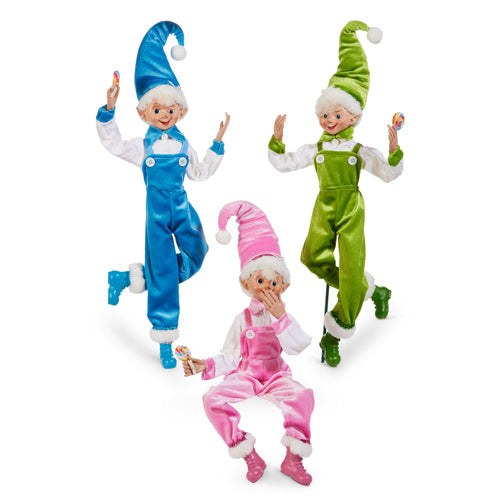 16" Jolly Posable Elf (PINK ONLY)