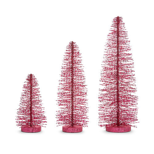 14" Pink Bottle Brush Trees (MEDIUM ONLY)