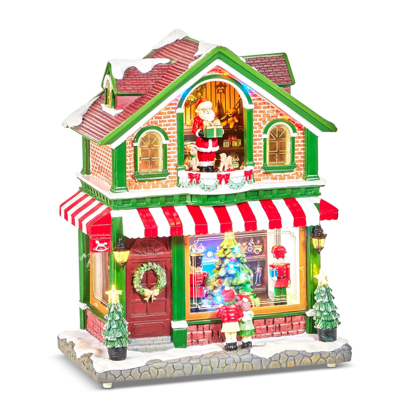 16" Lighted Musical Toy Shop