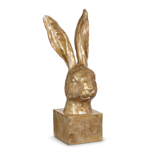 10.5" GOLD RABBIT BUST