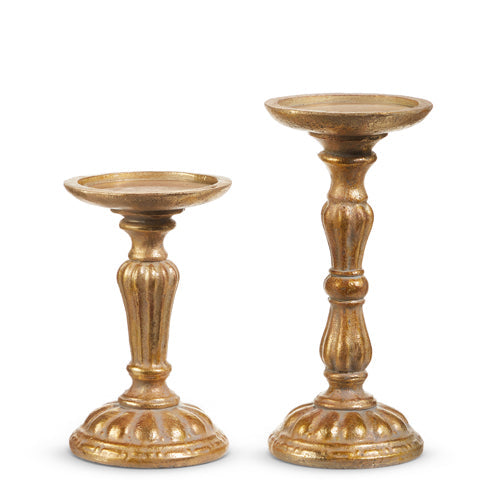 7.5" Antique Gold Candle Holder (SMALL ONLY)