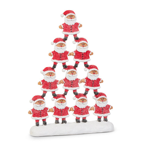 10" Gingerbread Santa Tower