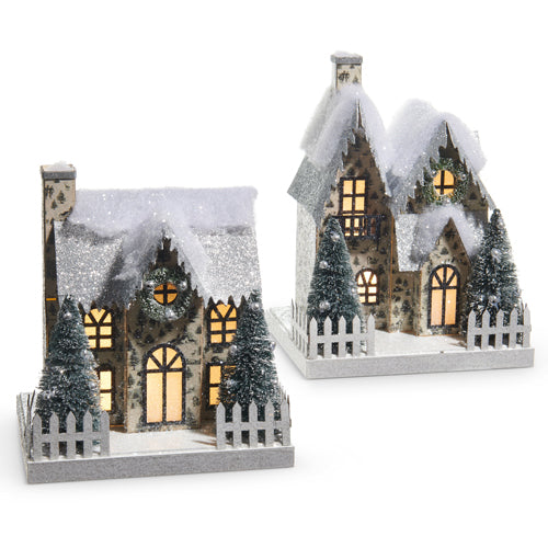 9" Through the Woods Lighted Paper House (LEFT ONLY)