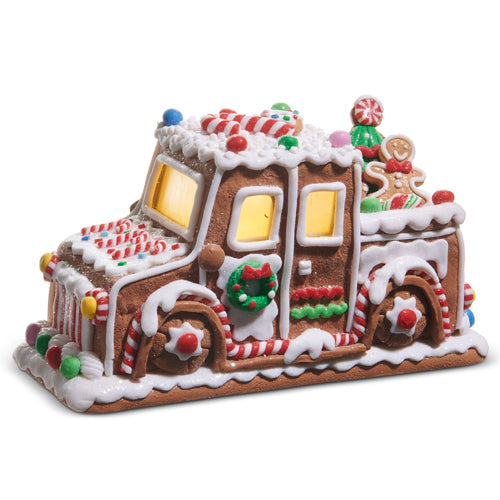 9.5" Lighted Gingerbread Truck