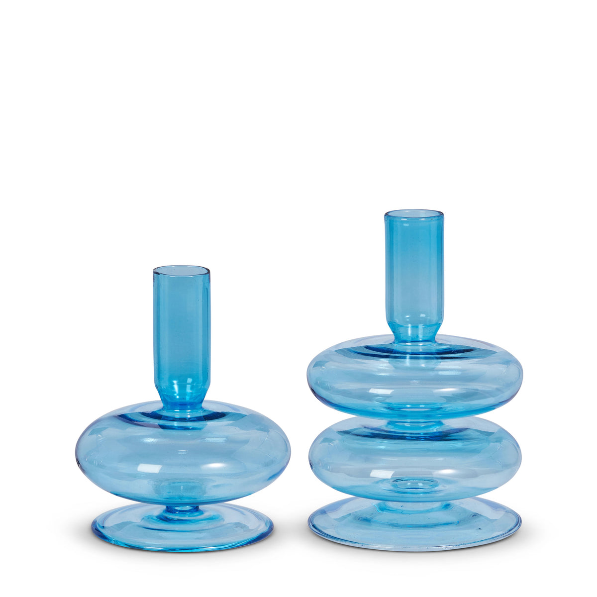 5" BLUE BUBBLE CANDLE STICKS (SMALL ONLY)