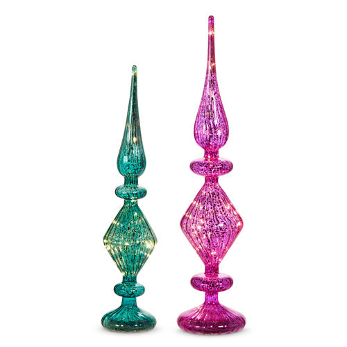 16" Lighted Tabletop Finials (TEAL ONLY)