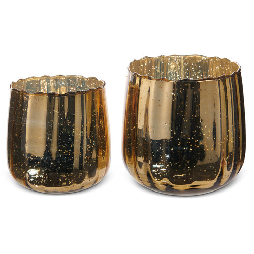 7" Bronze Mercury Glass Decorative Containers (LARGE ONLY)
