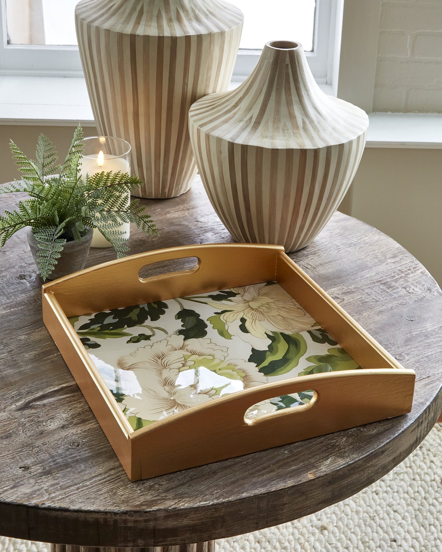 14" TRANQUIL GREEN GARDEN TRAY
