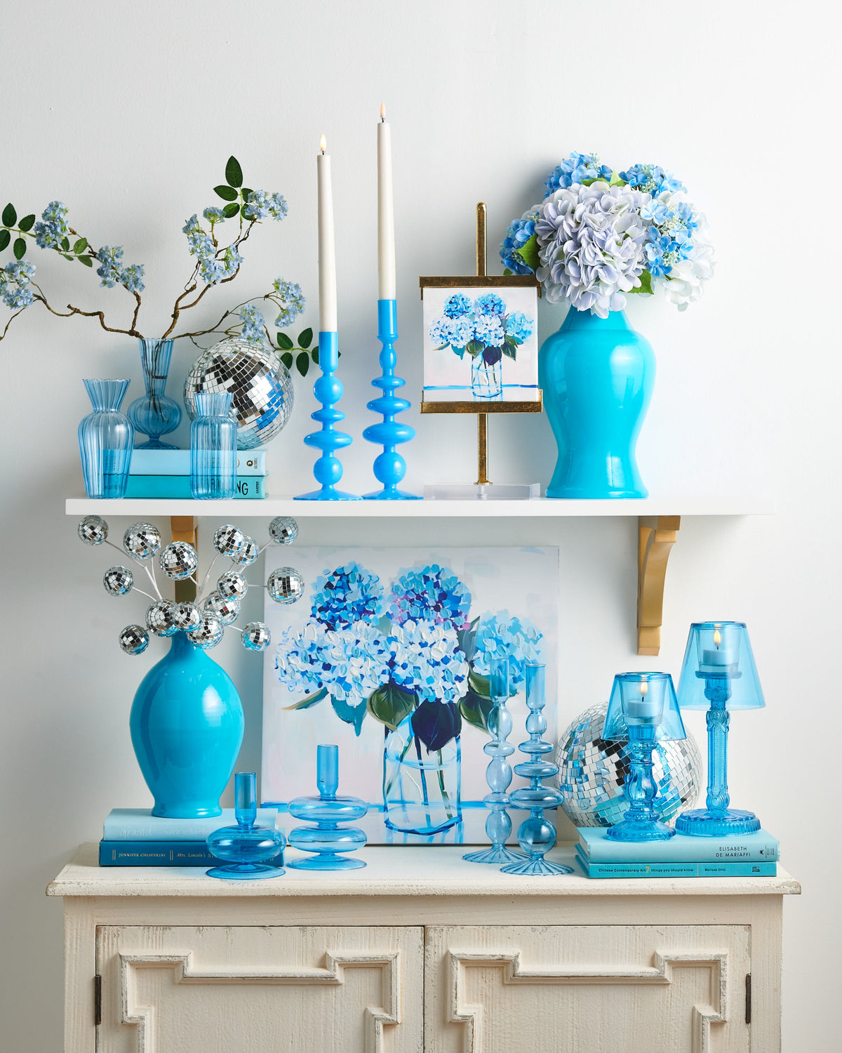 10.25" BLUE CANDLE STICKS (RIGHT ONLY)