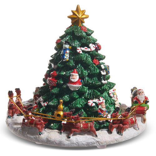 6.25" Animated and Musical Santa Around the Tree