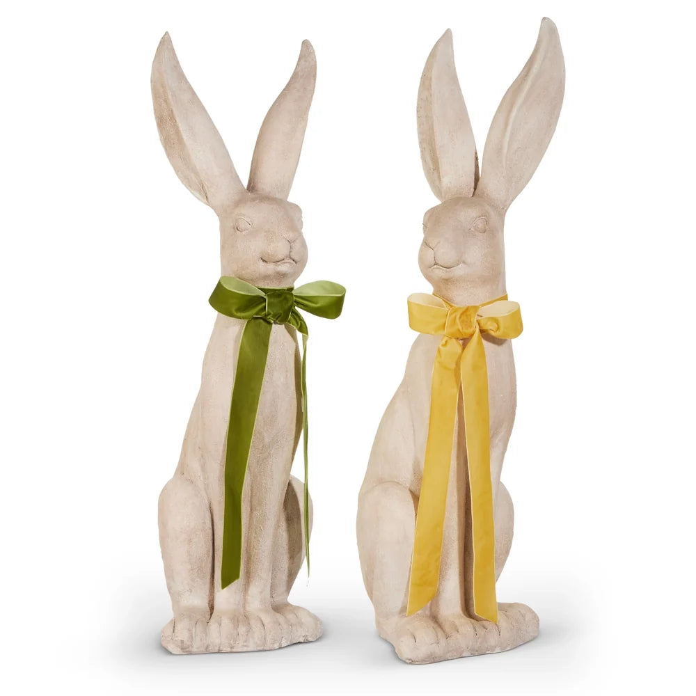 31.5" Concrete Look Rabbit with Bow (LEFT ONLY)