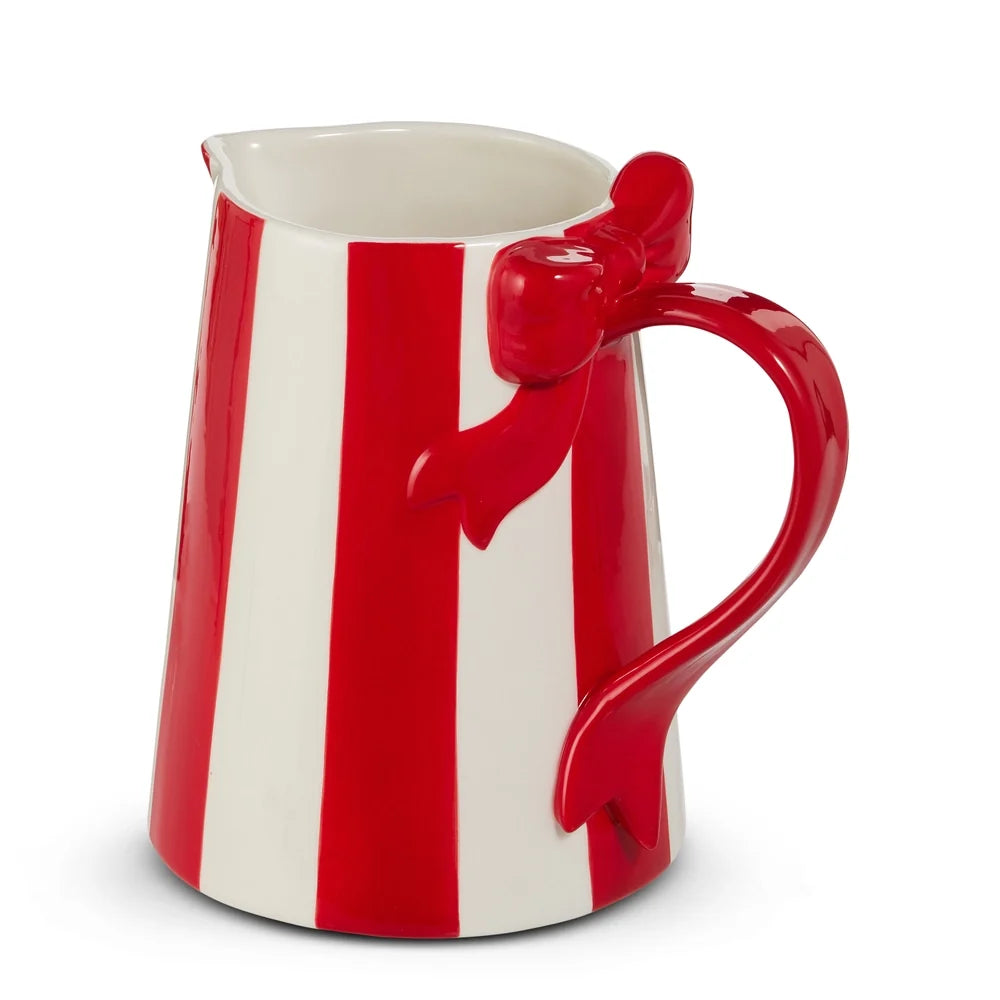 9" Striped Bow Pitcher SHIPS 9/1/2026