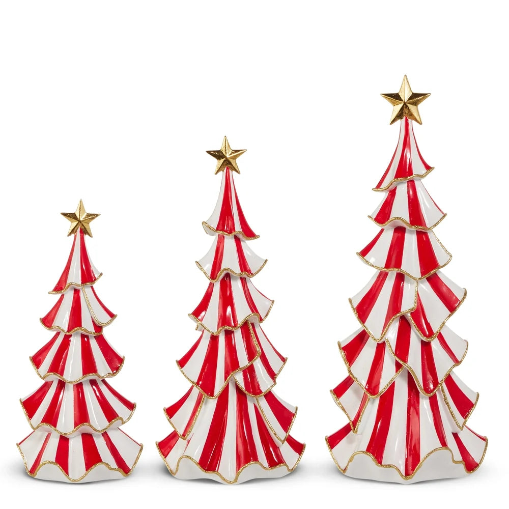 15.5" Striped Ruffle Tree (MEDIUM ONLY) SHIPS 9/1/2026