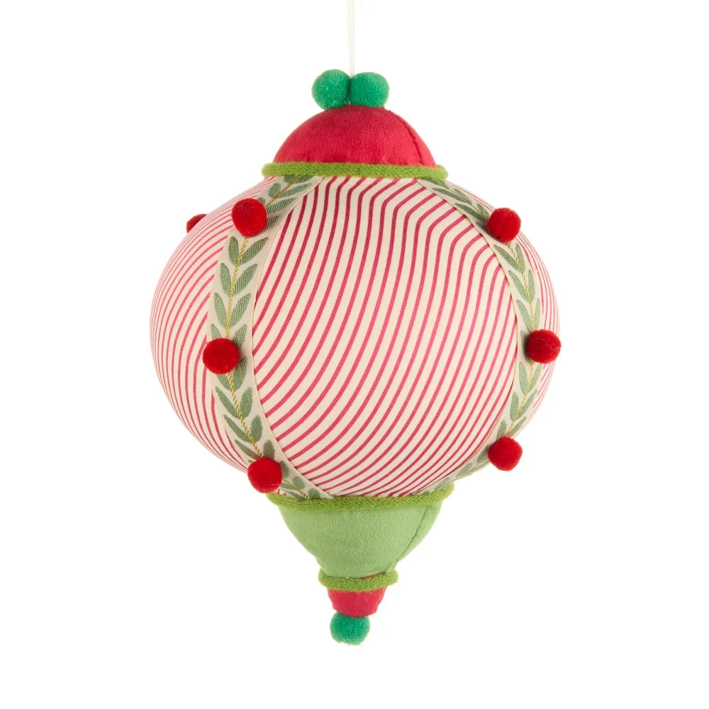 11" Red Seersucker Ornament SHIPS 9/1/2026