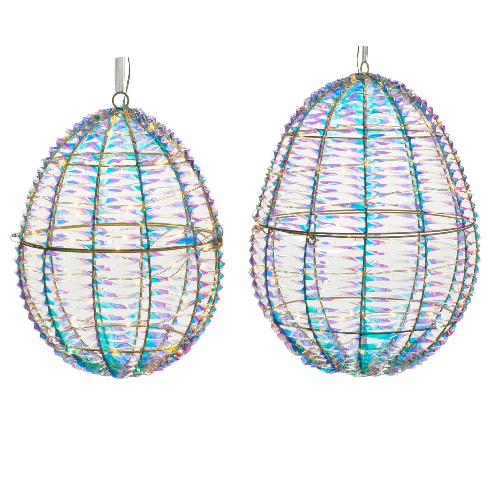 20.5" Lighted Hanging Mylar Eggs (LARGE ONLY)