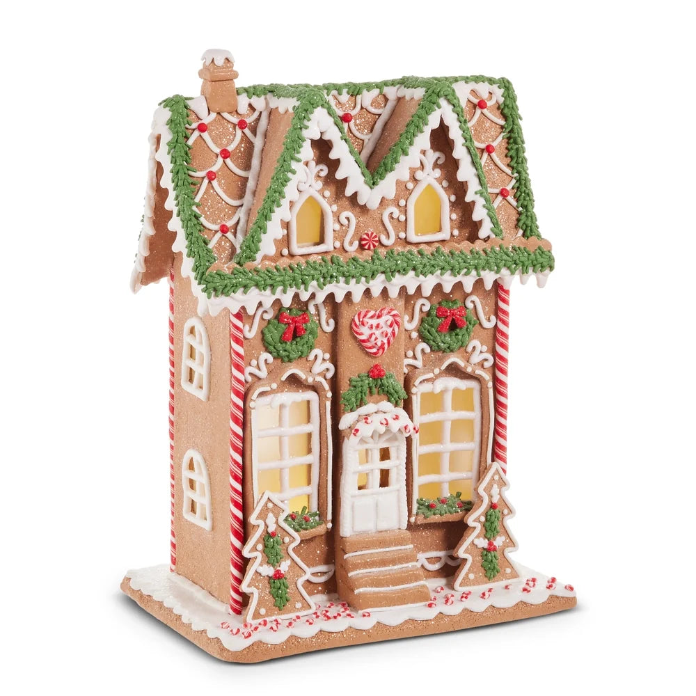 16.75" Rosemary Lighted Gingerbread House