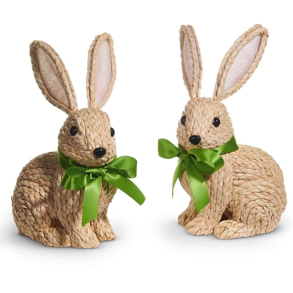 9.5" Natural Woven Bunny (LEFT ONLY)