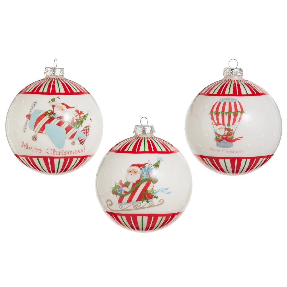 5" Santa's Adventures Ball Ornament (CENTER ONLY)