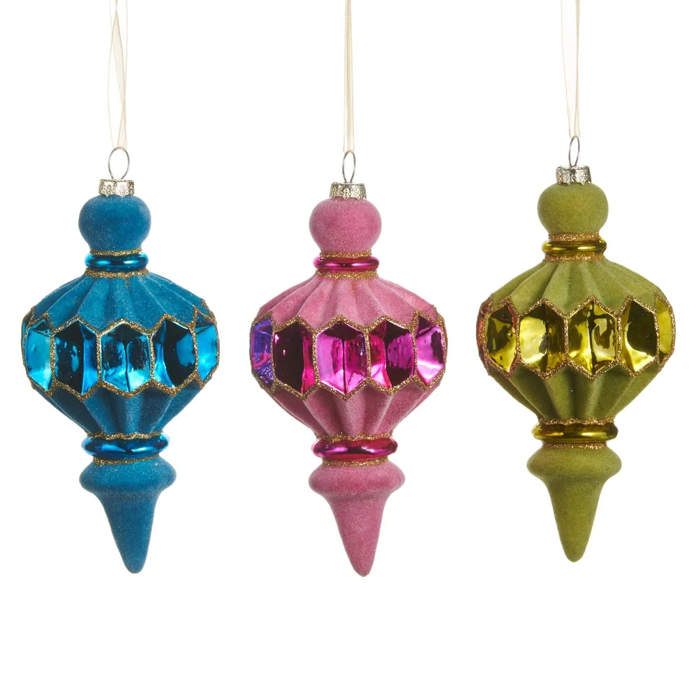 5.5" Jewel Band Finial Ornament (PINK ONLY)