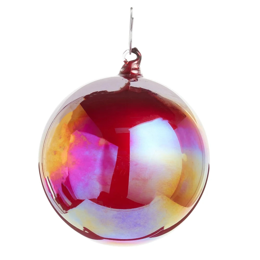 5" Red Iridescent Ball Ornament SHIPS 9/1/2026