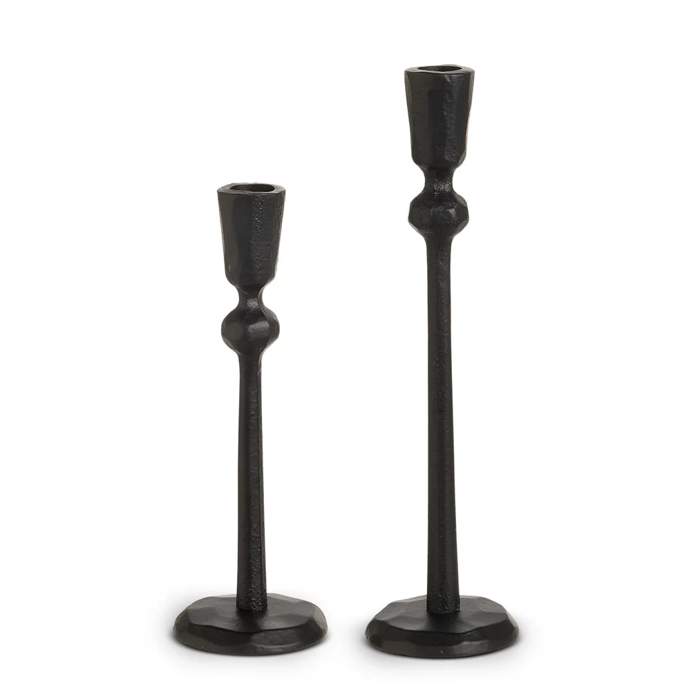 11" Black Iron Candlesticks (LARGE ONLY) SHIPS 9/1/2026