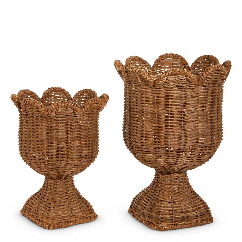 14" Woven Scalloped Urns (SMALL ONLY)