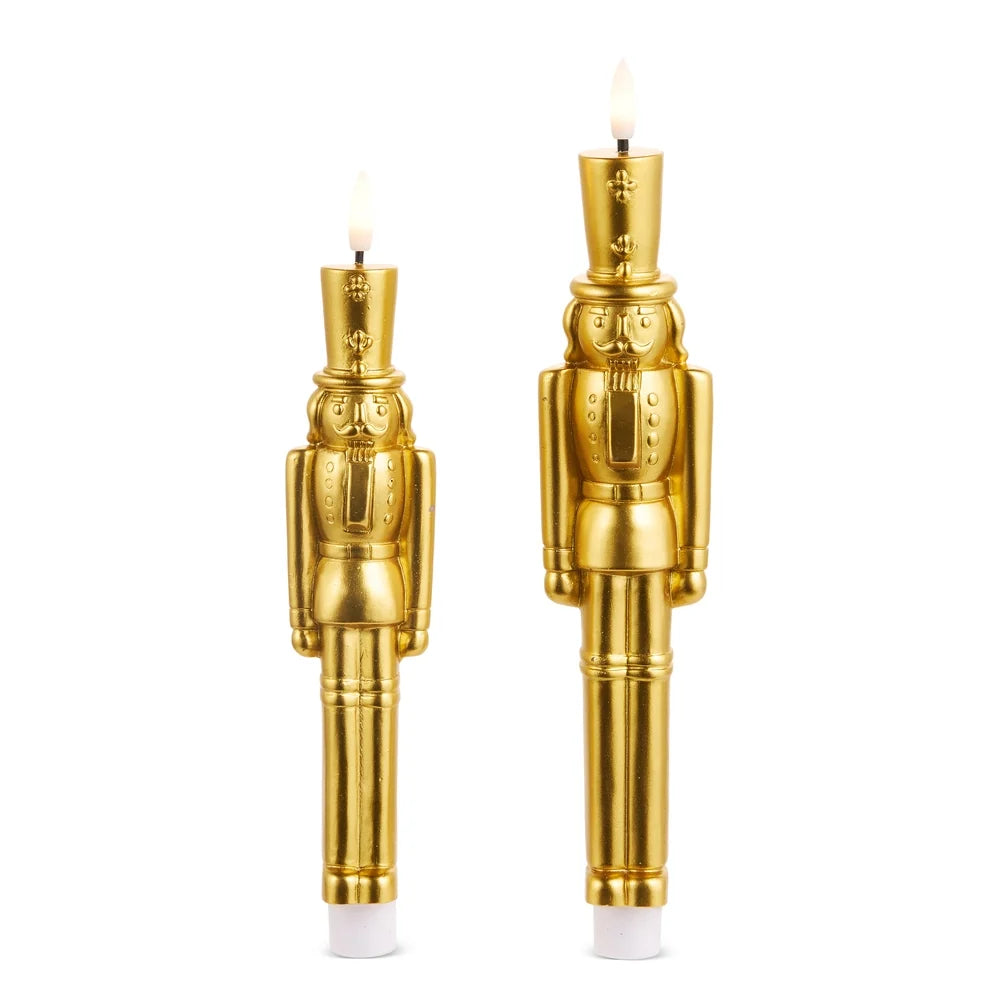 11.5" and 9.75" Gold Taper Nutcrackers (SMALL ONLY) SHIPS 9/1/2026