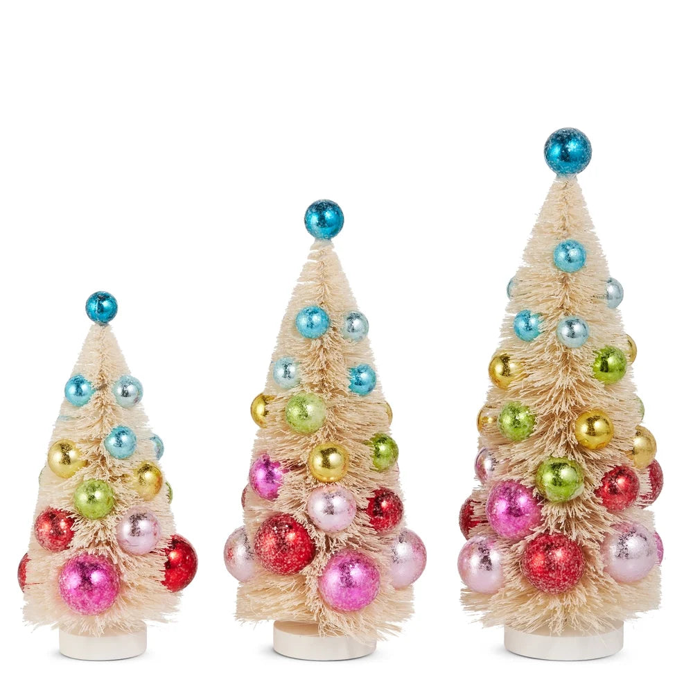 13" Decorated Bottle Brush Trees (LARGE ONLY)